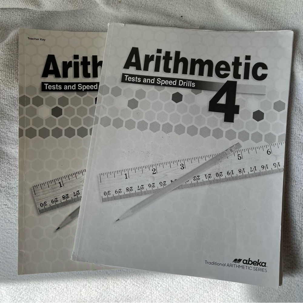 Abeka Arithmetic 4 Speed Drills & tests workbook and answer key Unused Math